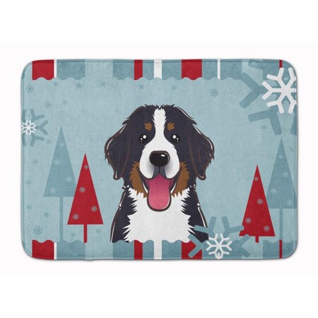 Micasa Winter Holiday Bernese Mountain Dog Machine Washable Memory Foam Mat MI755310